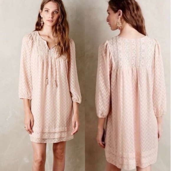 Anthropologie Dresses & Skirts - Anthropologie One September Anwen Peasant Dress Pink Size XS